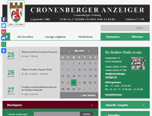Tablet Screenshot of cronenberger-anzeiger.de